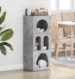 VidaXL Dressoir Beton Grijs 40 x 35 x 100,5 cm Bewerkt hout