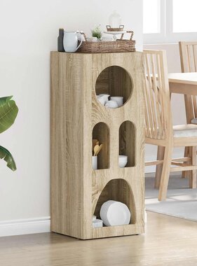 VidaXL Dressoir Sonoma Eiken 40 x 35 x 100,5 cm Bewerkt hout