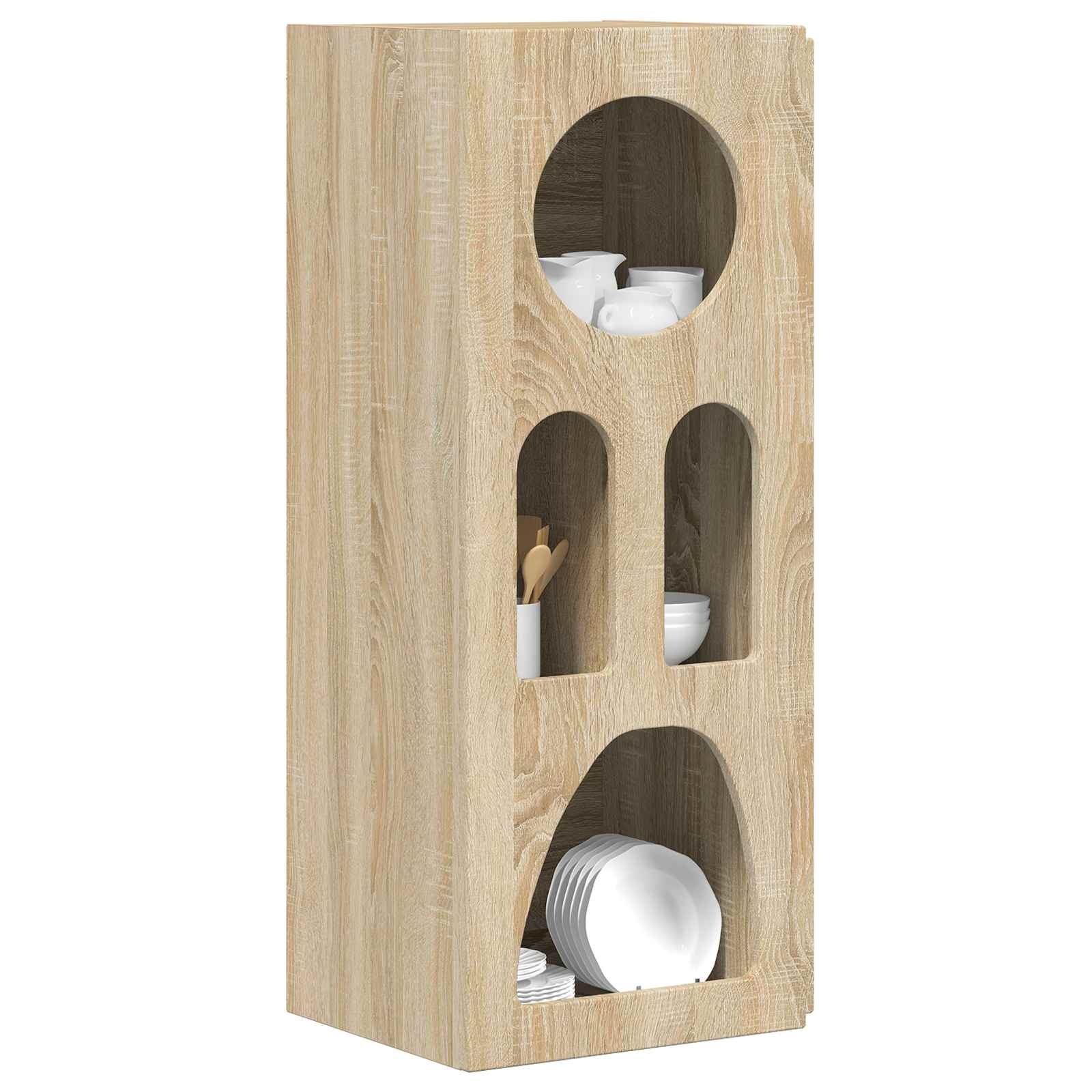 VidaXL Dressoir Sonoma Eiken 40 x 35 x 100,5 cm Bewerkt hout