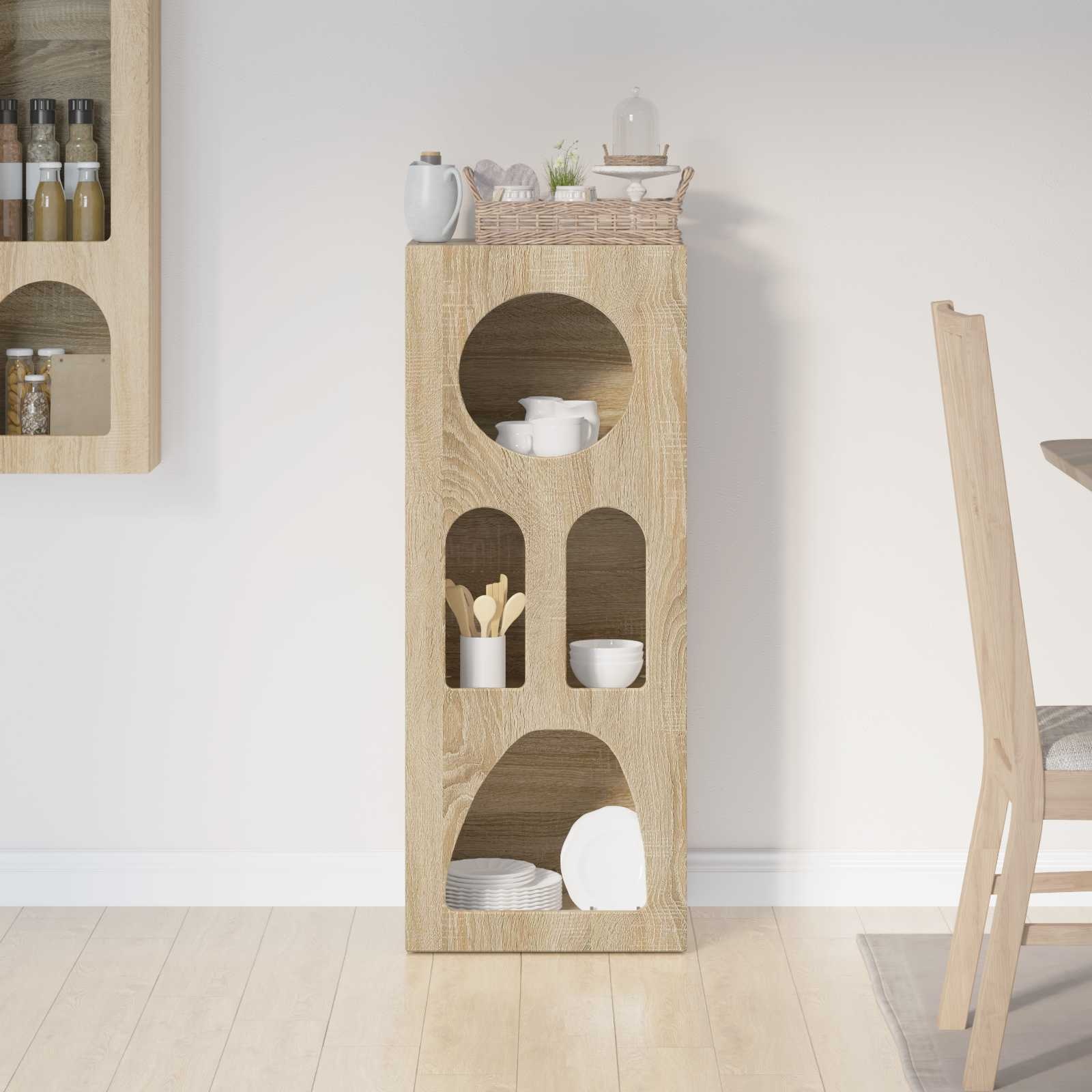 VidaXL Dressoir Sonoma Eiken 40 x 35 x 100,5 cm Bewerkt hout