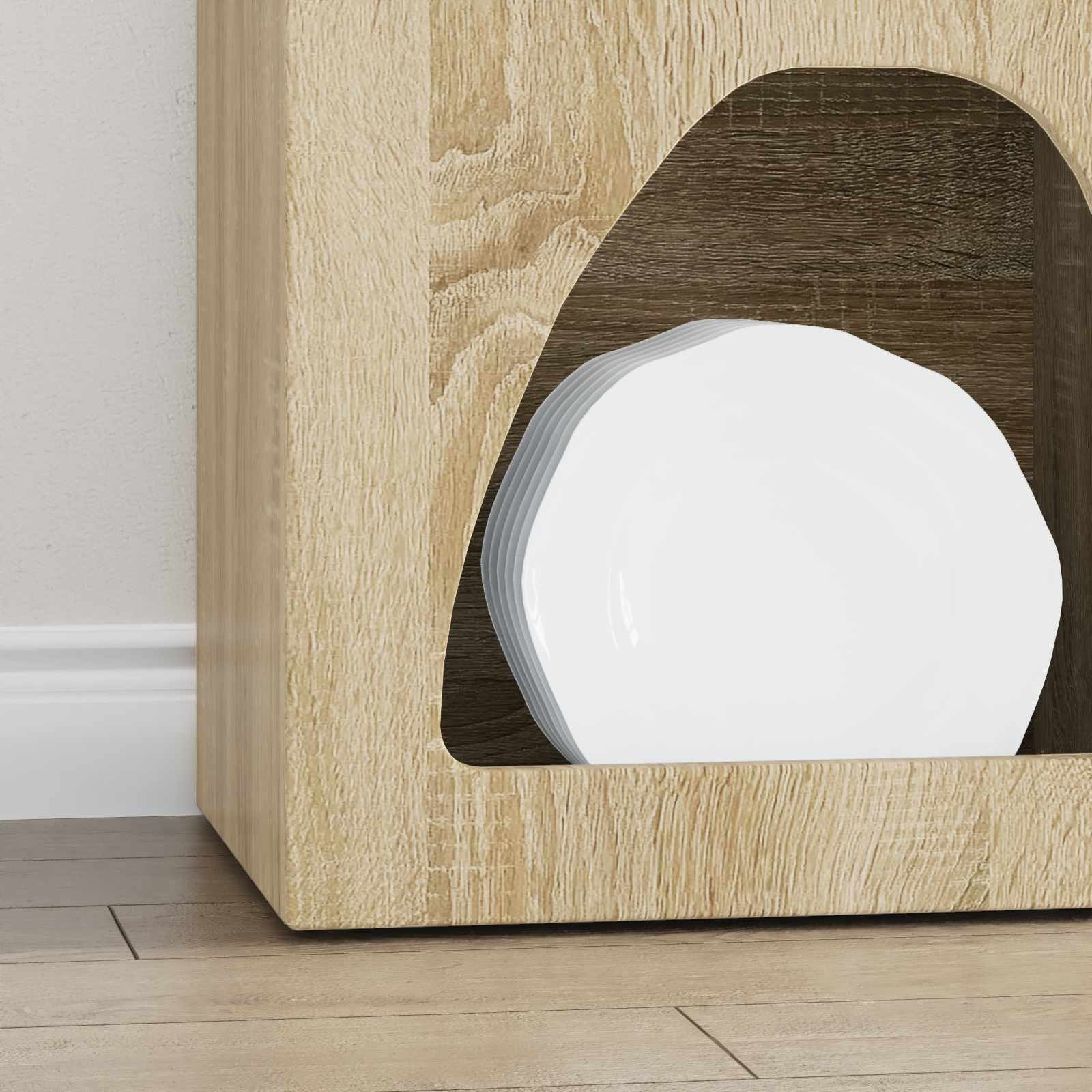 VidaXL Dressoir Sonoma Eiken 40 x 35 x 100,5 cm Bewerkt hout