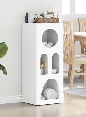 VidaXL Dressoir Wit 40 x 35 x 100,5 cm Bewerkt hout