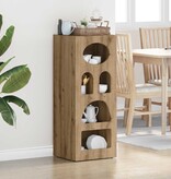 VidaXL Dressoir Artisan Eiken 40 x 35 x 100,5 cm Bewerkt hout