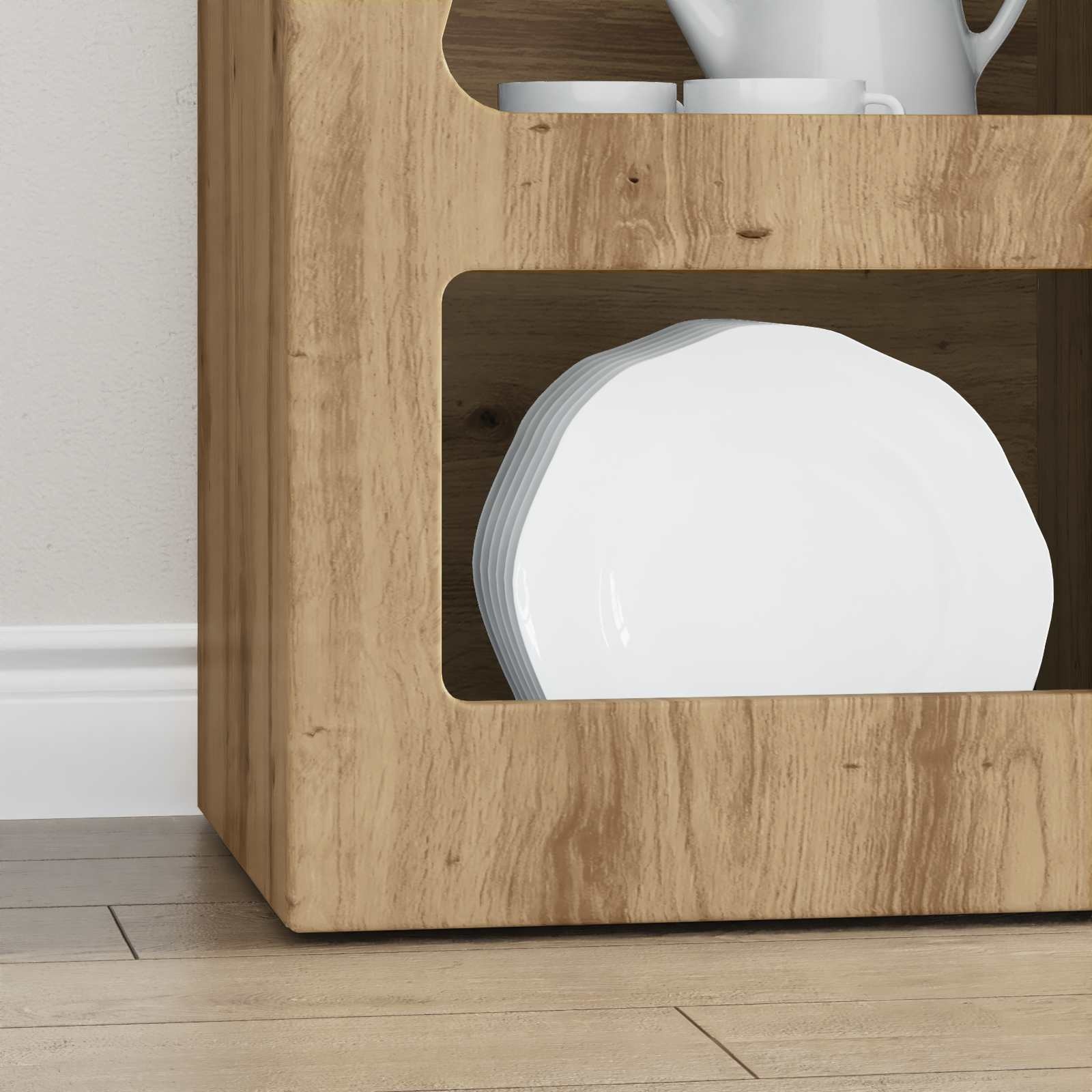 VidaXL Dressoir Artisan Eiken 40 x 35 x 100,5 cm Bewerkt hout