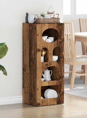 VidaXL Dressoir Oudhout 40 x 35 x 100,5 cm Bewerkt hout