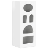 VidaXL Dressoir Hoogglans wit 40 x 35 x 100,5 cm Bewerkt hout