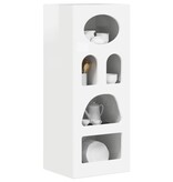 VidaXL Dressoir Hoogglans wit 40 x 35 x 100,5 cm Bewerkt hout