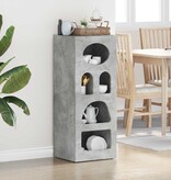 VidaXL Dressoir Beton Grijs 40 x 35 x 100,5 cm Bewerkt hout