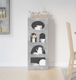 VidaXL Dressoir Beton Grijs 40 x 35 x 100,5 cm Bewerkt hout