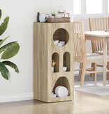 VidaXL Dressoir Sonoma Eiken 40 x 35 x 100,5 cm Bewerkt hout
