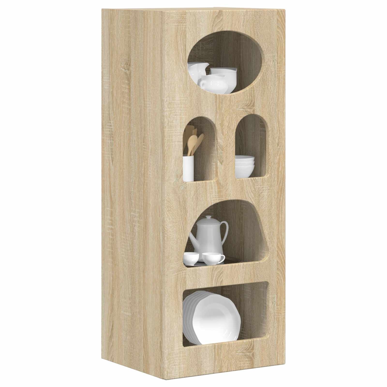 VidaXL Dressoir Sonoma Eiken 40 x 35 x 100,5 cm Bewerkt hout