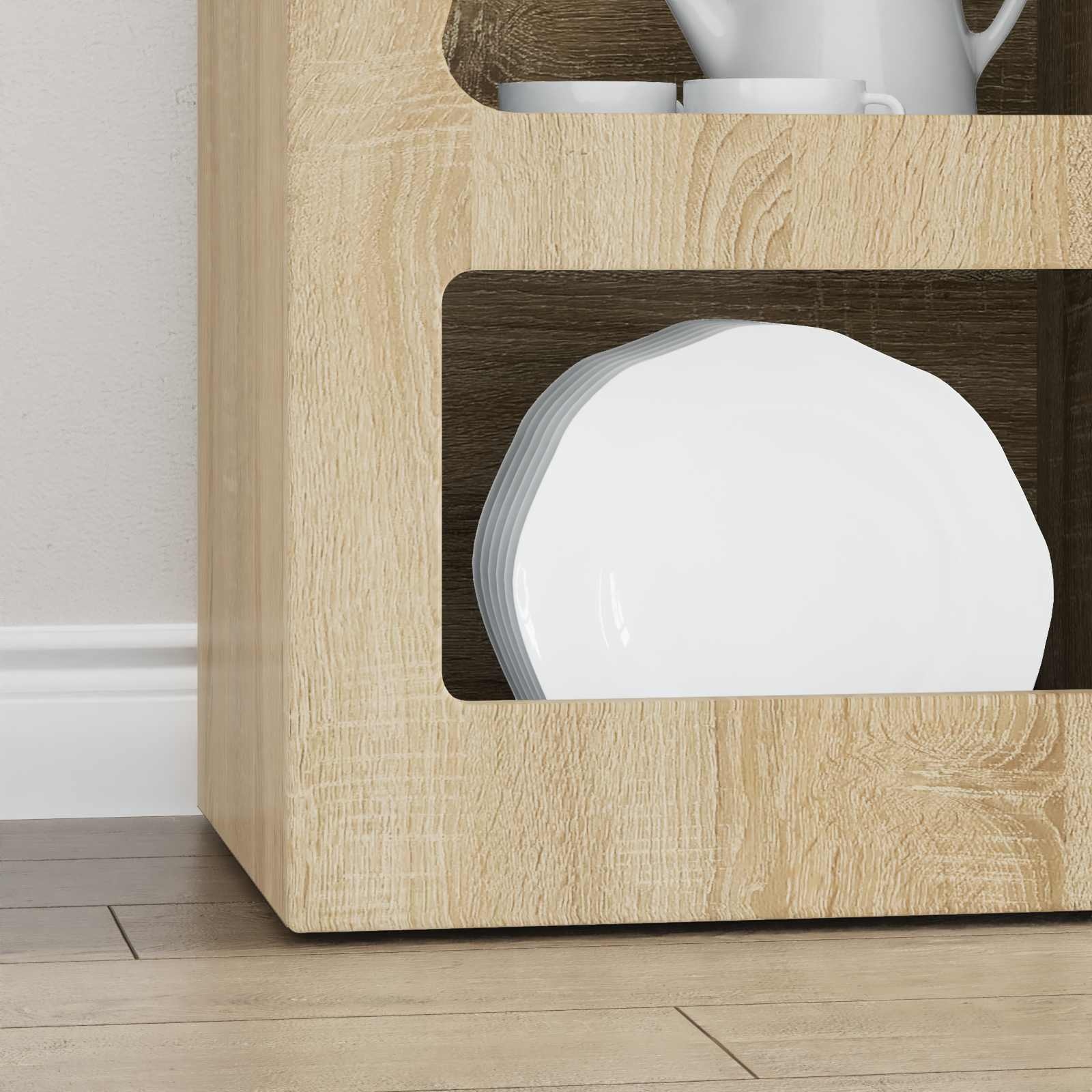 VidaXL Dressoir Sonoma Eiken 40 x 35 x 100,5 cm Bewerkt hout