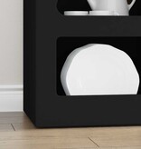 VidaXL Dressoir Zwart 40 x 35 x 100,5 cm Bewerkt hout