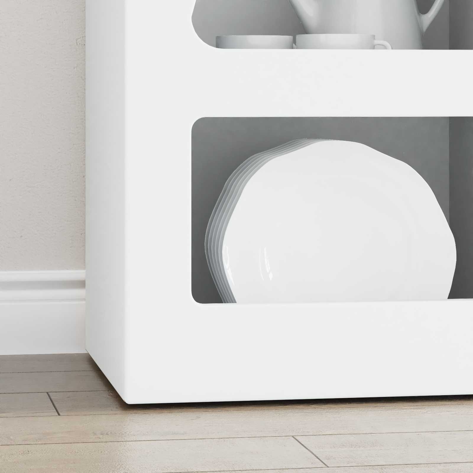 VidaXL Dressoir Wit 40 x 35 x 100,5 cm Bewerkt hout