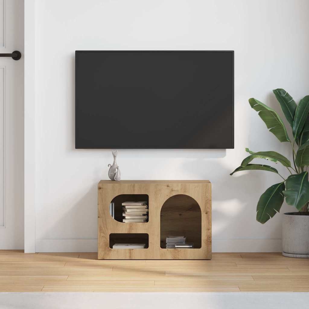 VidaXL TV-kast Artisan Eiken 60 x 35 x 40 cm Bewerkt hout