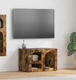 VidaXL TV-kast Gerookt eiken 60 x 35 x 40 cm Bewerkt hout