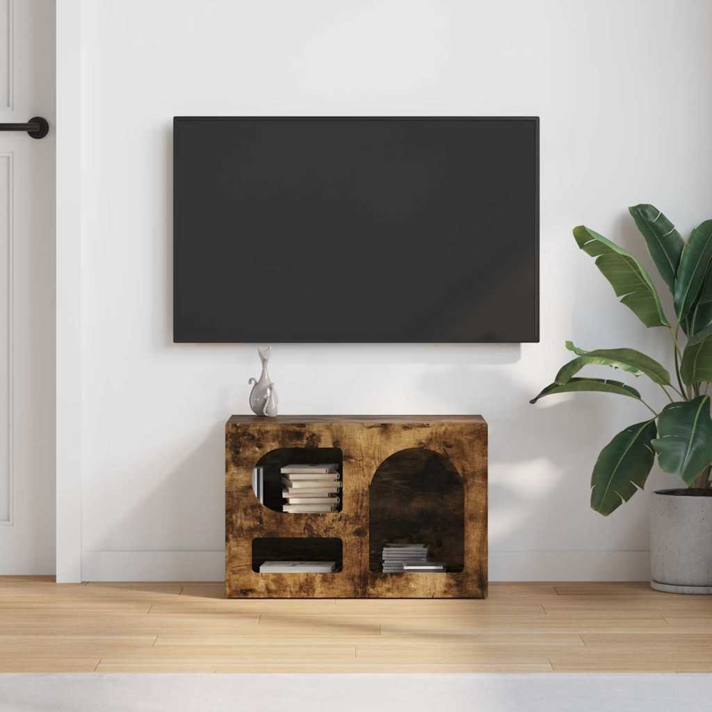VidaXL TV-kast Gerookt eiken 60 x 35 x 40 cm Bewerkt hout