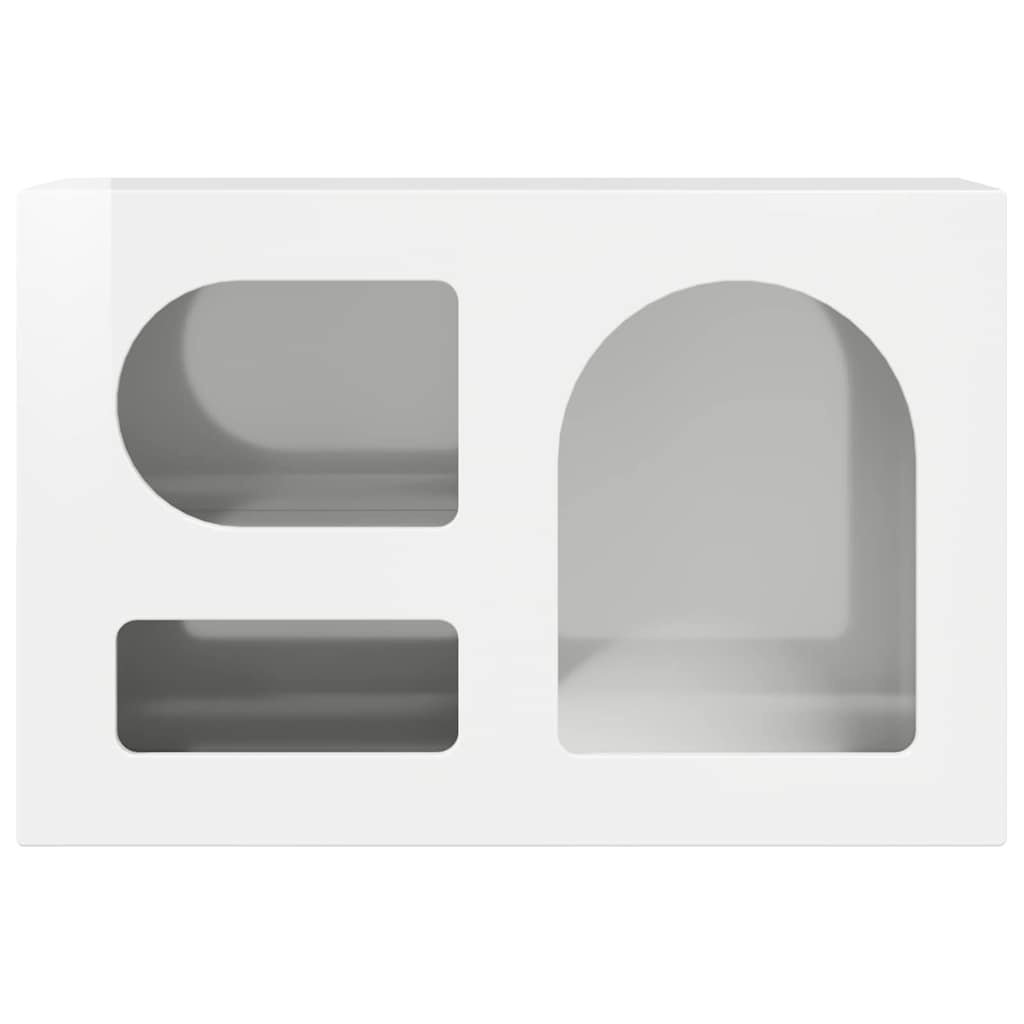 VidaXL TV-kast Hoogglans wit 60 x 35 x 40 cm Bewerkt hout