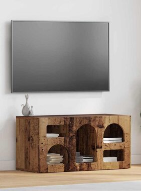 VidaXL TV-kast Oudhout 80 x 35 x 40 cm Bewerkt hout