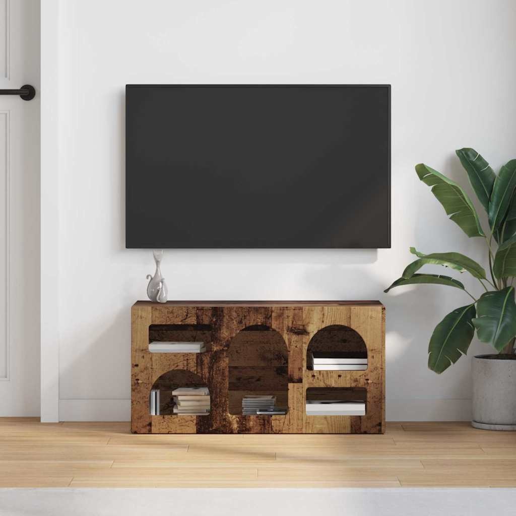 VidaXL TV-kast Oudhout 80 x 35 x 40 cm Bewerkt hout
