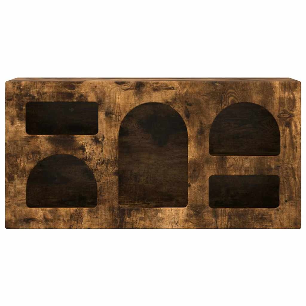 VidaXL TV-kast Gerookt eiken 80 x 35 x 40 cm Bewerkt hout