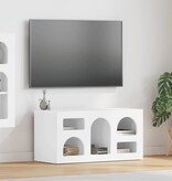 VidaXL TV-kast Hoogglans wit 80 x 35 x 40 cm Bewerkt hout