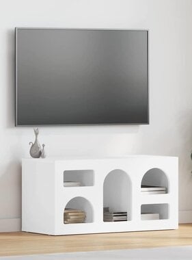 VidaXL TV-kast Hoogglans wit 80 x 35 x 40 cm Bewerkt hout