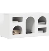 VidaXL TV-kast Hoogglans wit 80 x 35 x 40 cm Bewerkt hout