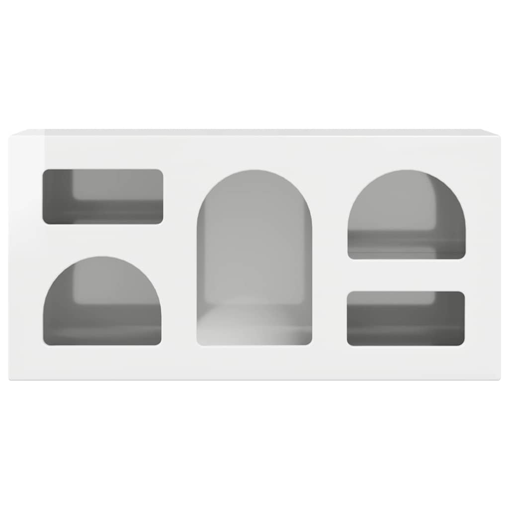 VidaXL TV-kast Hoogglans wit 80 x 35 x 40 cm Bewerkt hout