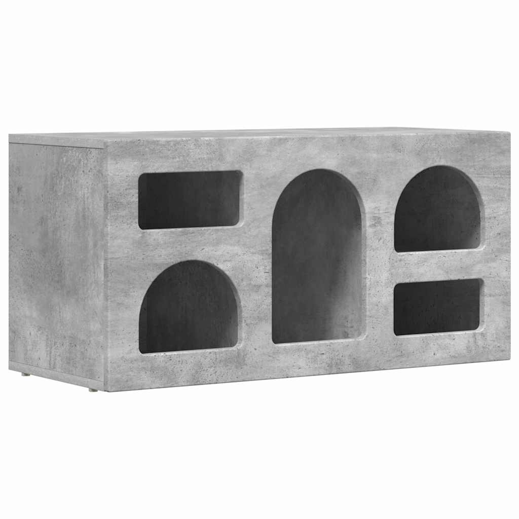 VidaXL TV-kast Beton Grijs 80 x 35 x 40 cm Bewerkt hout