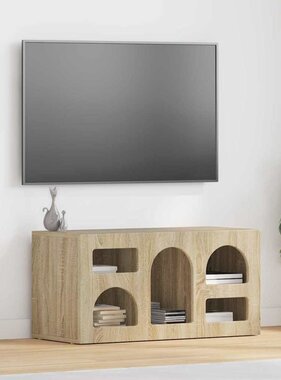 VidaXL TV-kast Sonoma Eiken 80 x 35 x 40 cm Bewerkt hout