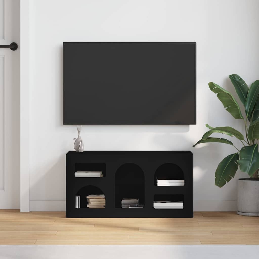 VidaXL TV-kast Zwart 80 x 35 x 40 cm Bewerkt hout
