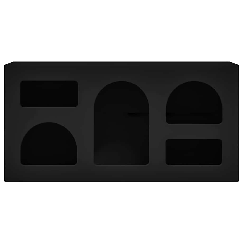 VidaXL TV-kast Zwart 80 x 35 x 40 cm Bewerkt hout