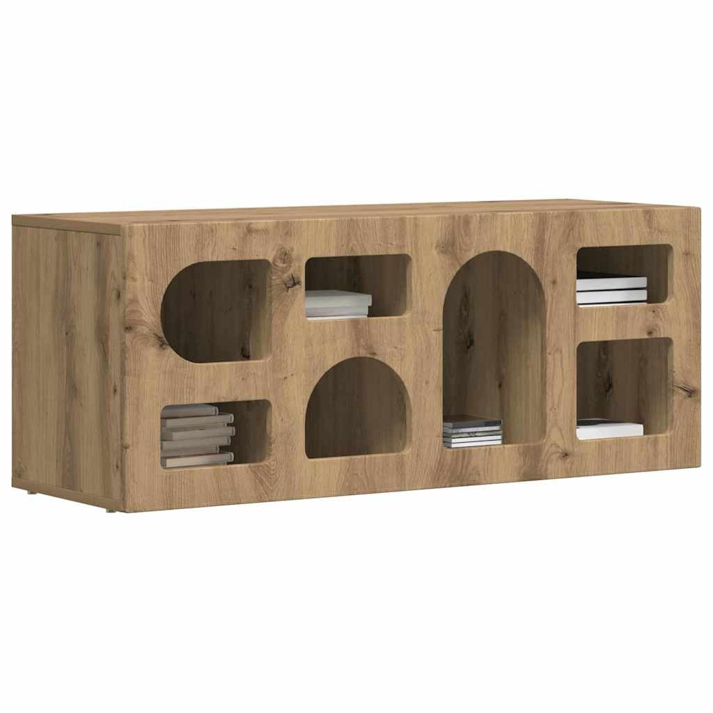 VidaXL TV-kast Artisan Eiken 100 x 35 x 40 cm Bewerkt hout