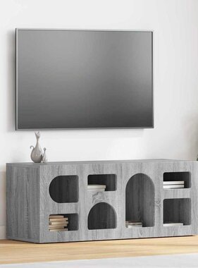 VidaXL TV-kast Grijs Sonoma 100 x 35 x 40 cm Bewerkt hout