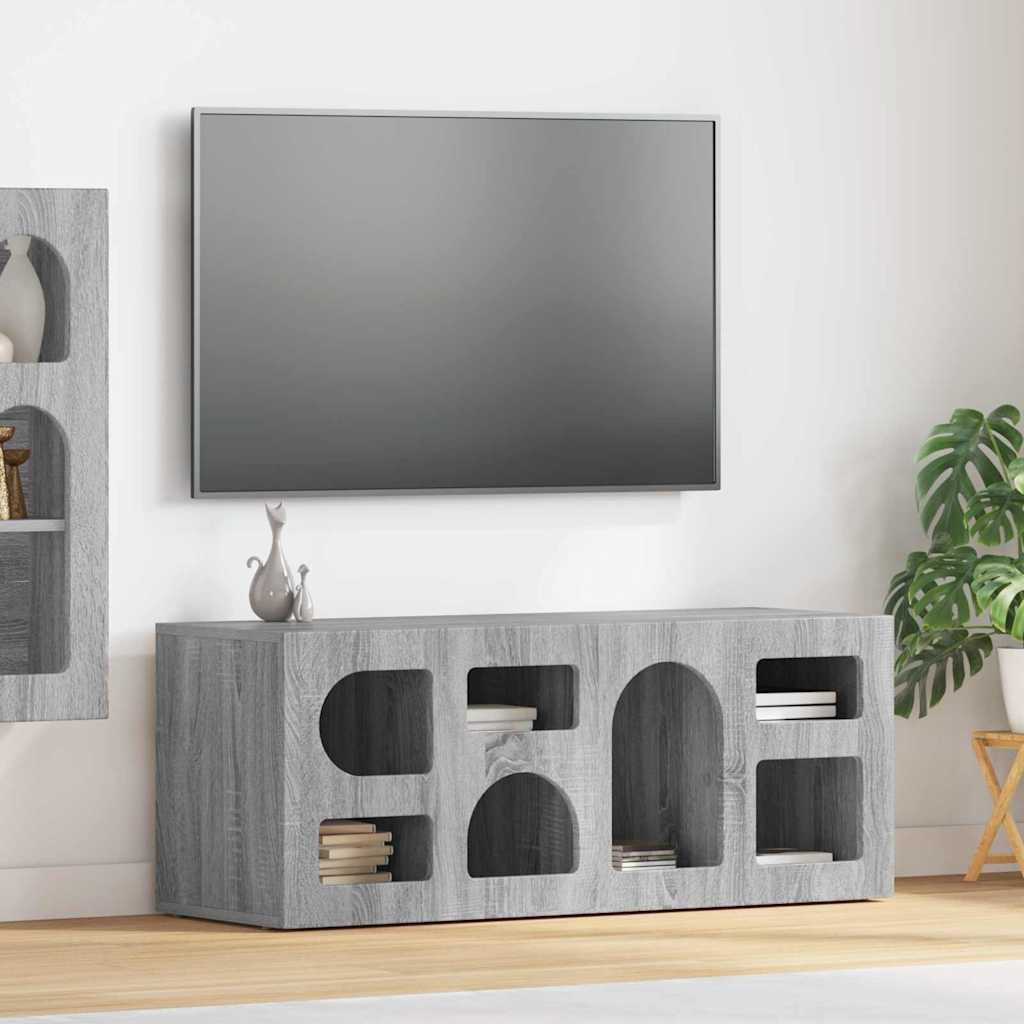 VidaXL TV-kast Grijs Sonoma 100 x 35 x 40 cm Bewerkt hout