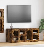 VidaXL TV-kast Gerookt eiken 100 x 35 x 40 cm Bewerkt hout