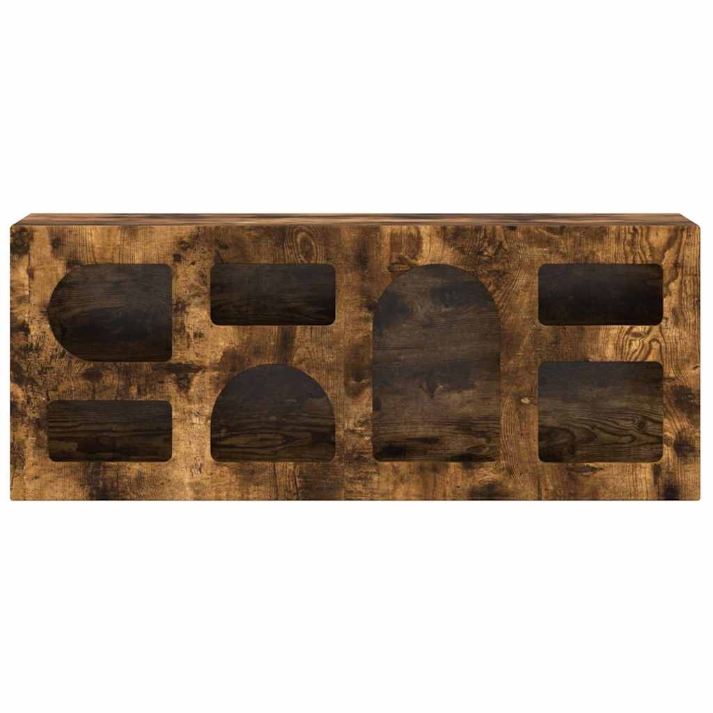 VidaXL TV-kast Gerookt eiken 100 x 35 x 40 cm Bewerkt hout