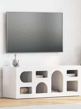 VidaXL TV-kast Hoogglans wit 100 x 35 x 40 cm Bewerkt hout