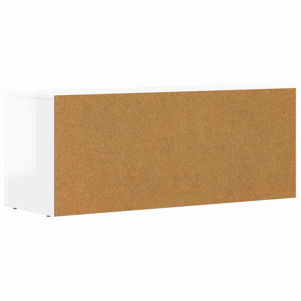 VidaXL TV-kast Hoogglans wit 100 x 35 x 40 cm Bewerkt hout