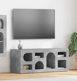 VidaXL TV-kast Beton Grijs 100 x 35 x 40 cm Bewerkt hout