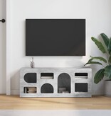 VidaXL TV-kast Beton Grijs 100 x 35 x 40 cm Bewerkt hout