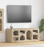 VidaXL TV-kast Sonoma Eiken 100 x 35 x 40 cm Bewerkt hout