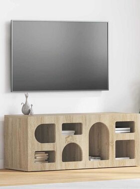 VidaXL TV-kast Sonoma Eiken 100 x 35 x 40 cm Bewerkt hout