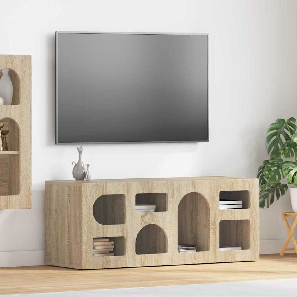 VidaXL TV-kast Sonoma Eiken 100 x 35 x 40 cm Bewerkt hout