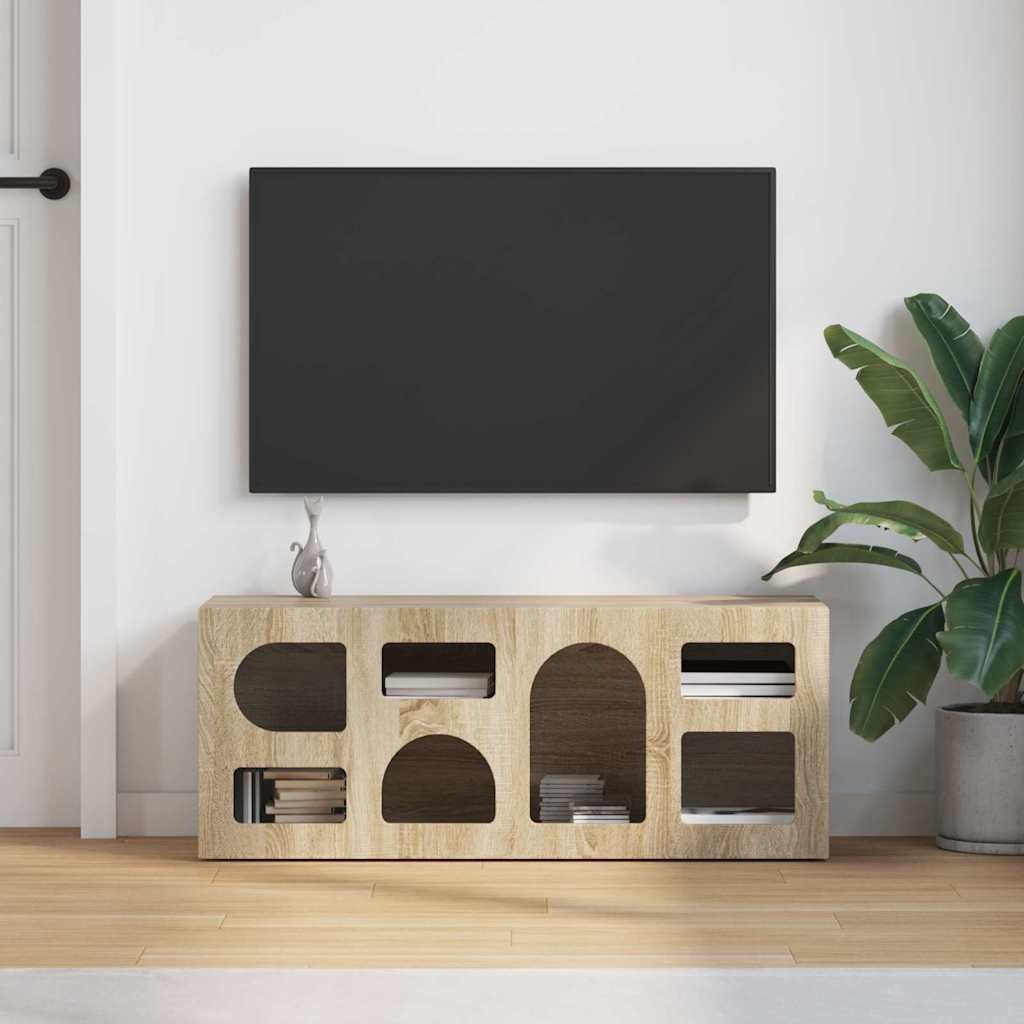 VidaXL TV-kast Sonoma Eiken 100 x 35 x 40 cm Bewerkt hout