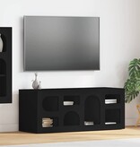 VidaXL TV-kast Zwart 100 x 35 x 40 cm Bewerkt hout
