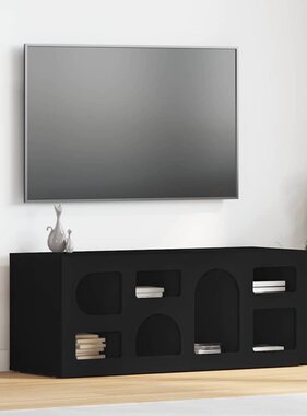 VidaXL TV-kast Zwart 100 x 35 x 40 cm Bewerkt hout
