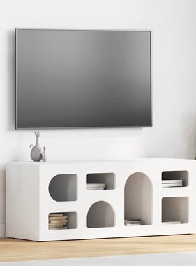VidaXL TV-kast Wit 100 x 35 x 40 cm Bewerkt hout