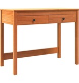 VidaXL Bureau met lade Max Bruin 100 x 50 x 78 cm Massief grenenhout